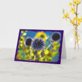 Carte de voeux GLOBE THISTLE (Fleur jaune)