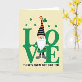 Carte de vœux Gnome Amour (Fleur jaune)