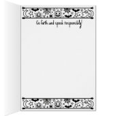 Carte de vœux Gnome Halloween (Intérieur (Droit))