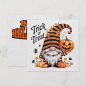 Carte de vœux Gnome Halloween (Devant / Derrière)