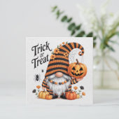 Carte de vœux Gnome Halloween (Debout devant)