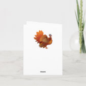 Carte de voeux Gnome Thanksgiving (Dos)