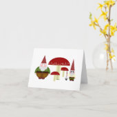 Carte de voeux Gnomes (Fleur jaune)