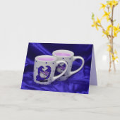 carte de vœux gnomes de passion violette (Fleur jaune)