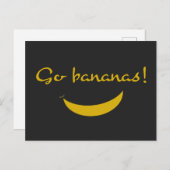 Carte de voeux Go Bananas (Devant / Derrière)