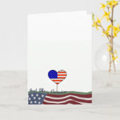 Carte de voeux God Bless America (Fleur jaune)