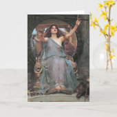 Carte de voeux Goddess Circe Pagan (Fleur jaune)
