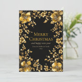 Carte de voeux Gold Flower (Debout devant)