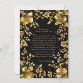 Carte de voeux Gold Flower (Dos)