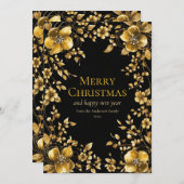 Carte de voeux Gold Flower (Devant / Derrière)