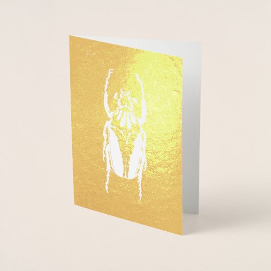 Carte de voeux Gold Foil Beetle (Devant)
