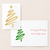 Carte de voeux Gold Foil Christmas Tree (Affichage)