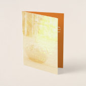 Carte de voeux Gold Foil Citrouille Thanksgiving (Devant)
