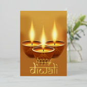 Carte de voeux Gold Foil Diwali (Debout devant)