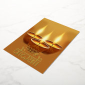 Carte de voeux Gold Foil Diwali (Rotation)