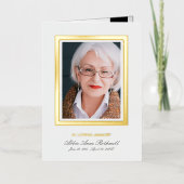 Carte de voeux Gold Foil Frame Photo Memorial Foil (Recto)