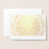 Carte de voeux Gold Foil pour les vacances chaudes (Derrière avec enveloppe)