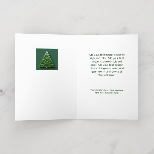 Carte de voeux Gold Foil pour Noël moderne (Couchage intérieur)