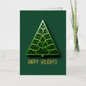 Carte de voeux Gold Foil pour Noël moderne (Recto)