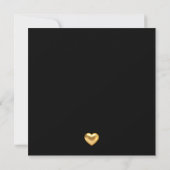 Carte de voeux Gold Heart Black Valentine Flat (Dos)