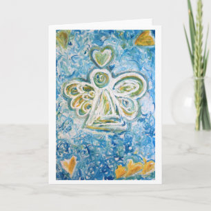 Carte de voeux Golden Blue Angel