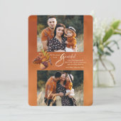 Carte de voeux Golden Fall 2-Photo Thanksgiving (Debout devant)