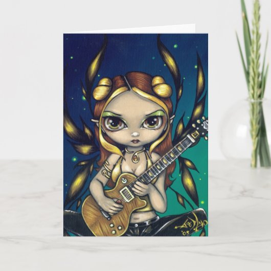 Carte de voeux "Golden Guitar Fairy" (Devant)
