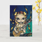 Carte de voeux "Golden Guitar Fairy" (Fleur jaune)