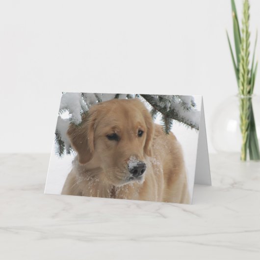 Carte de voeux Golden Happy Holidays (Devant)