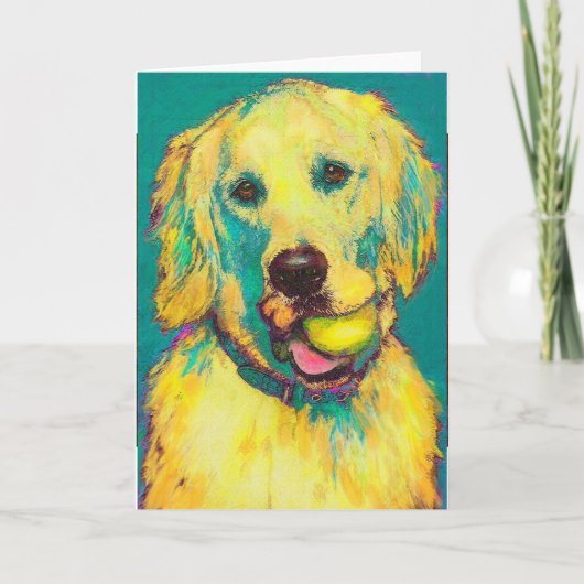 carte de voeux golden retriever (Devant)