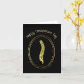 Carte de voeux Golden Spine Silhouette (Fleur jaune)