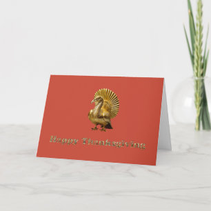 Carte de voeux Golden Turkey Thanksgiving