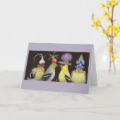 carte de voeux goldfinch (Fleur jaune)