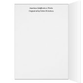 Carte de voeux Goldfinch sur le chardon (Intérieur (Gauche))