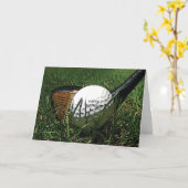 Carte de voeux Golf 101 (Fleur jaune)