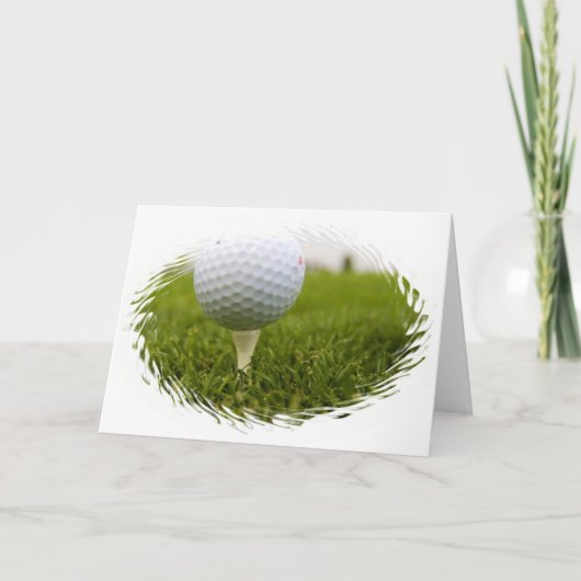 Carte de voeux Golf Tee Design (Devant)