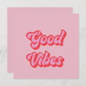 Carte de voeux Good Vibes Flat (Devant / Derrière)