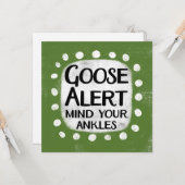 Carte de voeux Goose Alert (Devant/Arrière en situation)