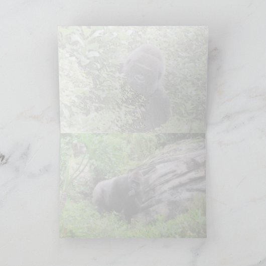 Carte de voeux Gorilla (Intérieur)