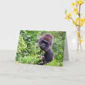Carte de voeux Gorilla (Fleur jaune)