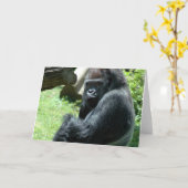 Carte de voeux Gorilla Glare (Fleur jaune)