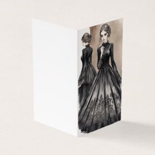 Carte de voeux Goth Couture LBD Blank