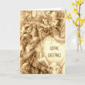 Carte de voeux gothique (Fleur jaune)