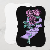 Carte de voeux Gothique Bouquet Appartement (Devant / Derrière)