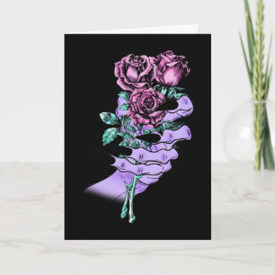 Carte de voeux gothique Bouquet (vide)