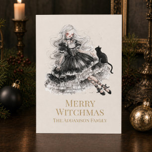 Carte de vœux gothique de Witchmas joyeux personna