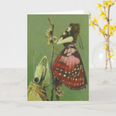Carte de voeux Gothique Surreal Moths (Fleur jaune)