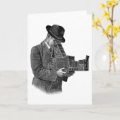 Carte de voeux "Graflex Camera" (Fleur jaune)