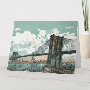 Carte de vœux grand format du pont de Brooklyn