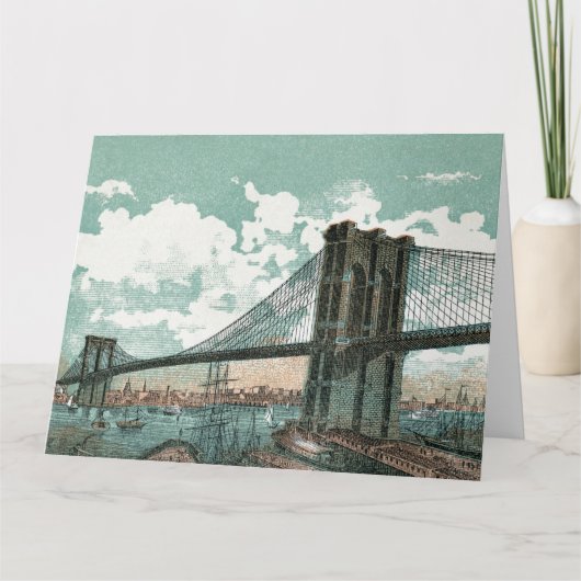 Carte de vœux grand format du pont de Brooklyn (Devant)